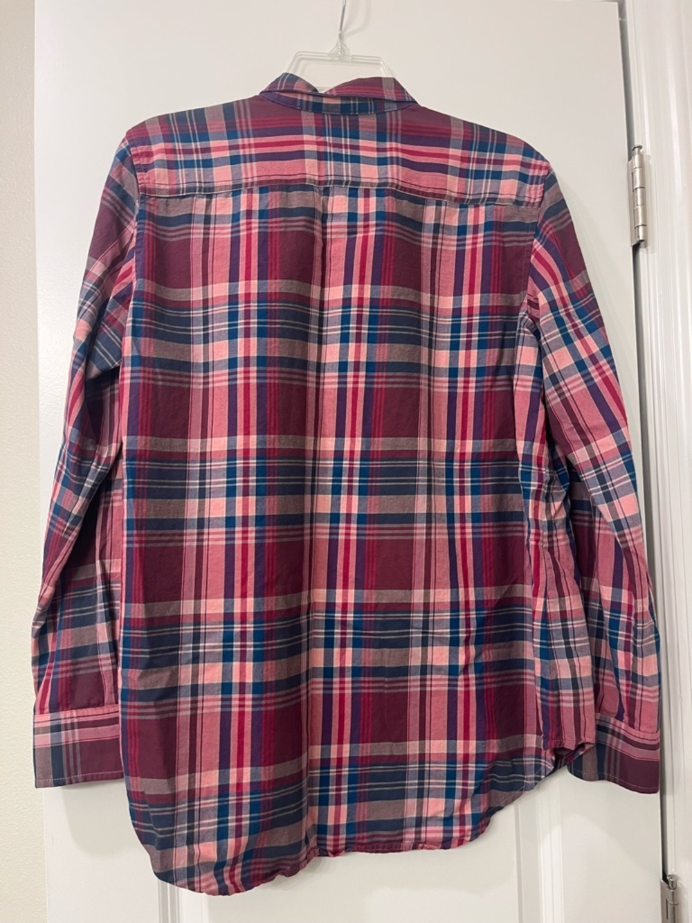 Lauren Ralph Lauren Pink Plaid Button-Down Shirt Long Sleeves Womens Large - Picture 10 of 11